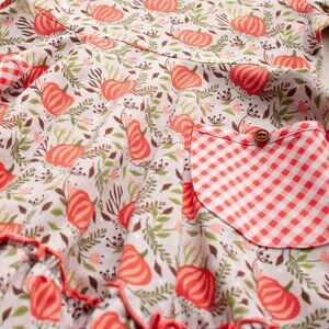 Shrimp N Grits Kids Vintage Pumpkin Twirl Dress